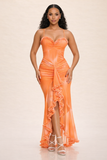 Dreamsicle Ruffle High & Low Sun Dress