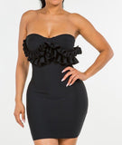 Elegant Black Bandage Dress