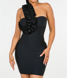 Elegant Black Bandage Dress