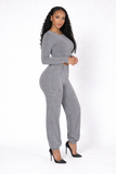 Fly Gal Grey Two Piece Pant Set