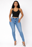 Black Ribbed Crop Top