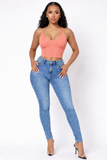 Pink Ribbed Crop Top