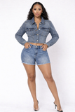 Denim & Diamonds 2 piece short jacket set